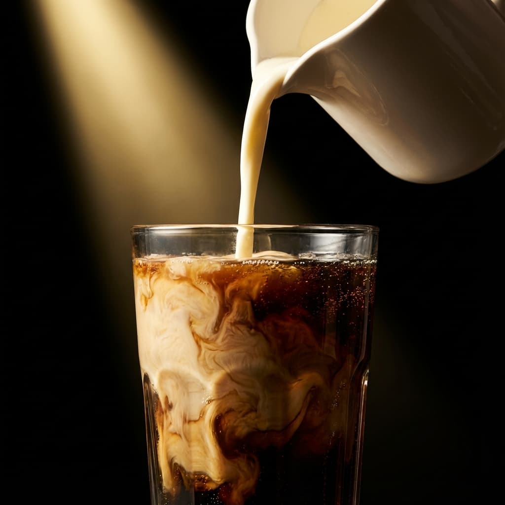 Pouring Cream into Dirty Soda - Mobile Bar